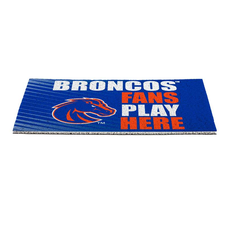 28 in. x 16 in. Boise State University "Fans Play Here" PVC Door Mat
