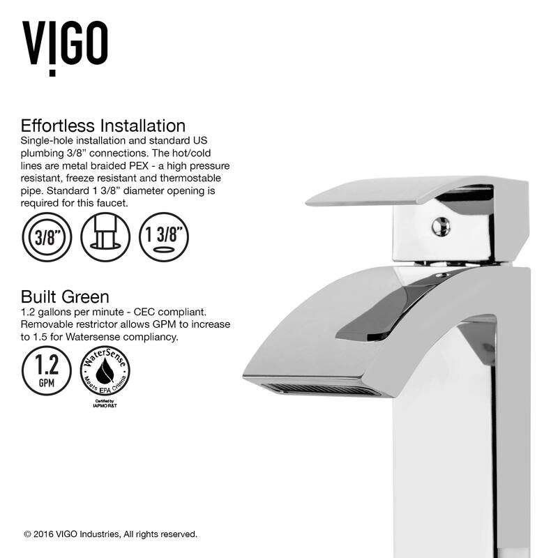 VIGO Duris Single-Handle Single Hole Bathroom Vessel Sink Faucet