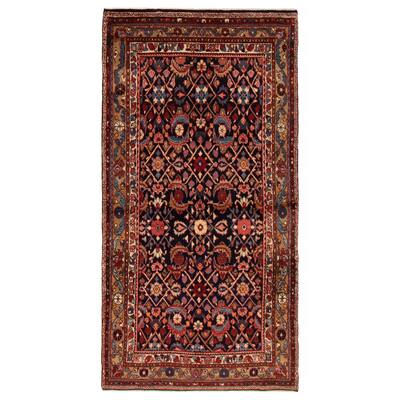 ECARPETGALLERY Hand-knotted Andelz Black Wool Rug - 4'4 x 8'4