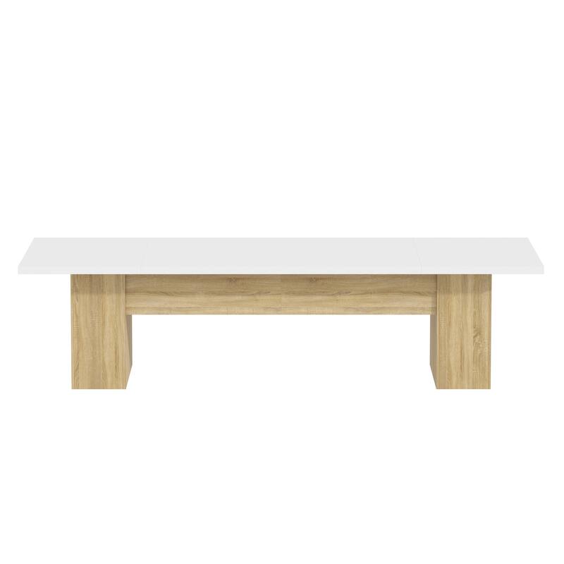 Large 118" Wood Dining Table,Meeting Table for Dining,Office Room - 126"L