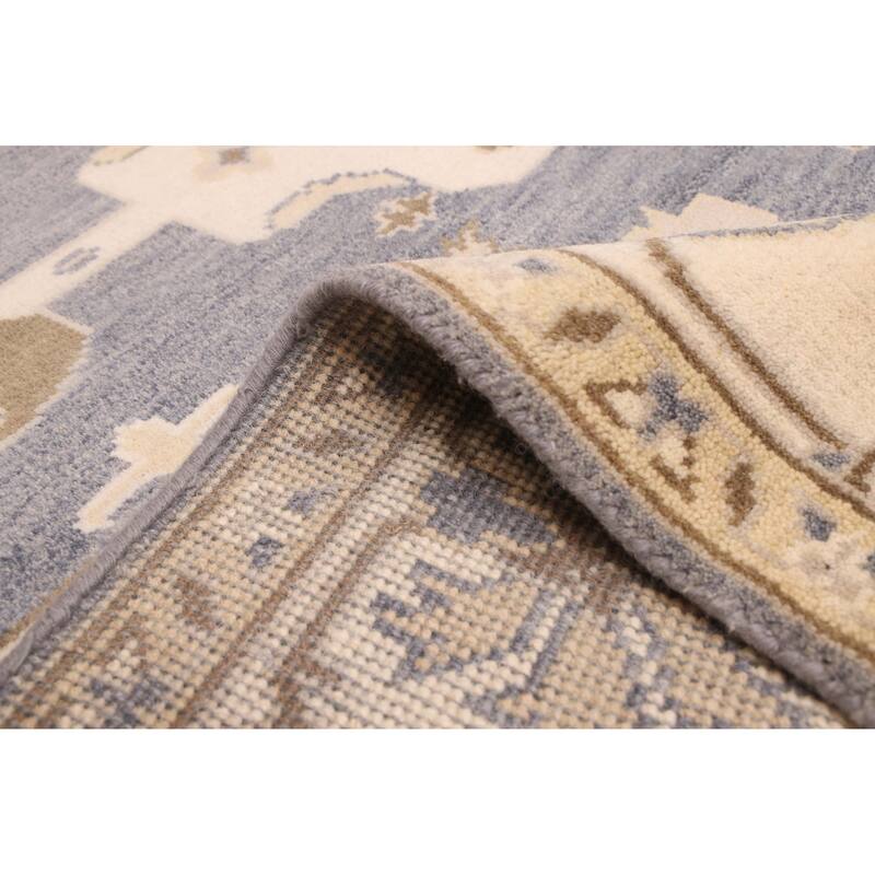 ECARPETGALLERY Hand-knotted Royal Oushak Denim Blue Wool Rug - 8'3 x 9'11