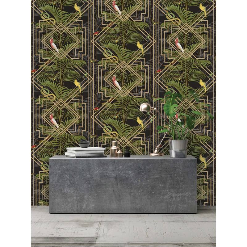 Akello Tropical Unpasted Non-Woven Wallpaper – 396in x 20.8in
