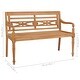 preview thumbnail 9 of 8, vidaXL Batavia Bench with Anthracite Cushion 59.1" Solid Teak Wood
