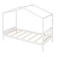 preview thumbnail 5 of 7, White Twin Size Wood House Bed w/ Storage Space Platform Bed Frame for Kids,Teens,Girls,Boys No Box Spring Needed, Easy Assembly