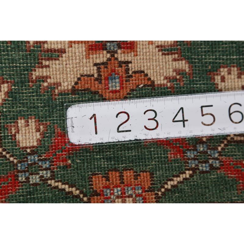 Green Floral Kazak Oriental Accent Foyer Rug Handmade Wool Carpet - 2'0"x 3'0"