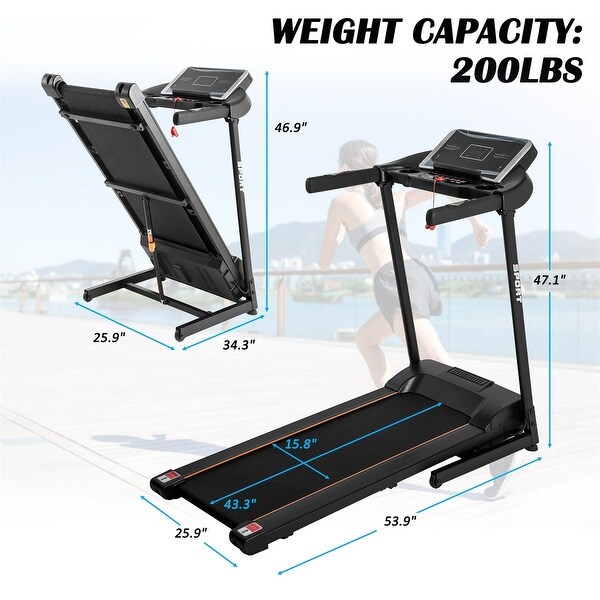 Merax easy assembly folding electric treadmill motorized running 2025 machine