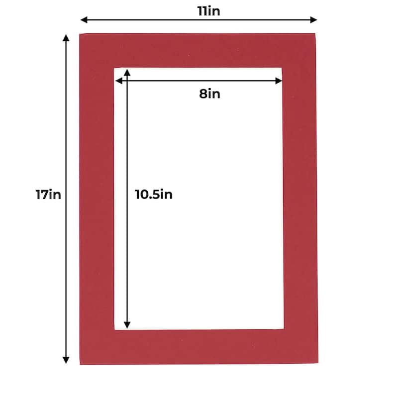 8-5x11-mat-for-11x17-frame-precut-mat-board-acid-free-deep-red-8-5x11