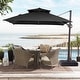 preview thumbnail 47 of 45, Crestlive Products 10FT Aluminum Square Double Top Patio Cantilever-Offset Umbrella