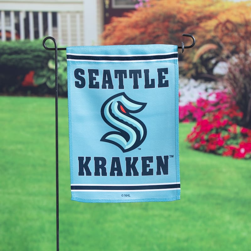 Embossed Suede Flag, Garden Size, Seattle Kraken
