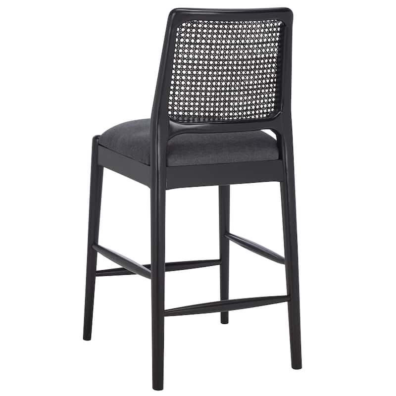 SAFAVIEH Home Reinhardt Rattan Counter Stool - 18"W x 19"D x 41"H