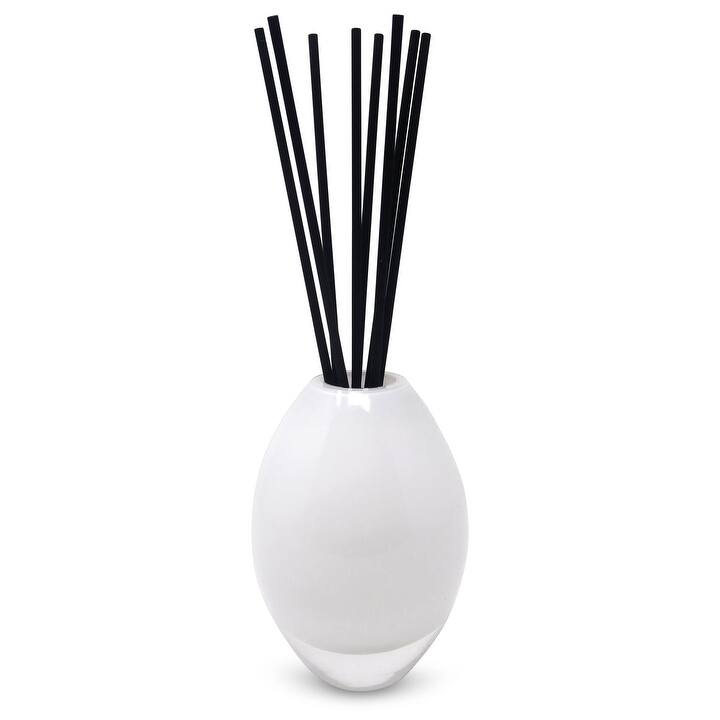 Crystal White Diffuser, Black Reeds - White/Black