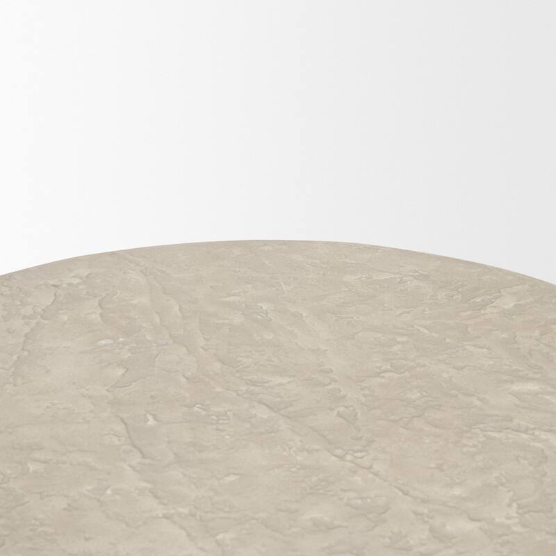 Mesa Round Stone Finish Pillar Accent Table