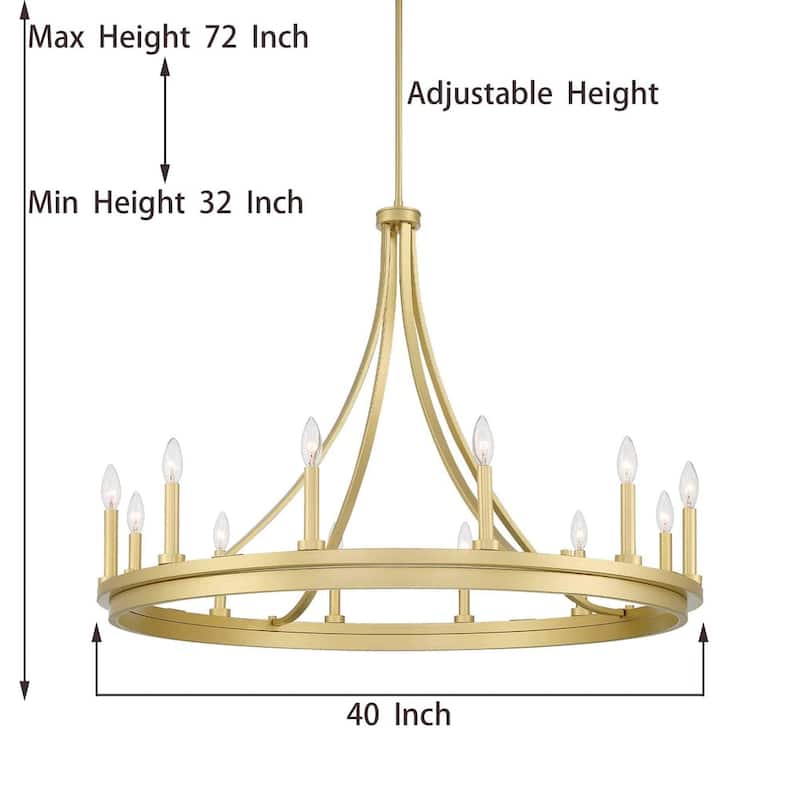 Acroma 12-light 40In Modern Farmhouse Large Empire Chandelier