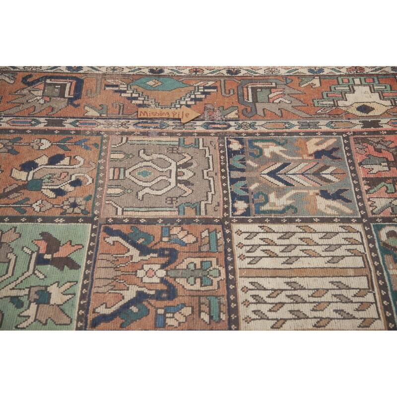 Hand Knotted Oriental 100% Wool Carpet Traditional Garden Design Multi-Colored Bakhtiari Area Rug - 10' 5'' X 6' 8''