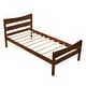 preview thumbnail 14 of 25, Classic Design Easy to Clean Twin Size Wood Platform Bed with Headboard and Wooden Slat Support