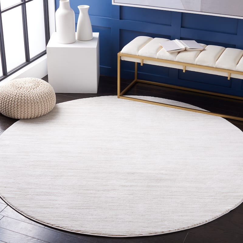 SAFAVIEH Vision Tanasa Modern Ombre Tonal Rug - 5' Round - Ivory