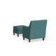 preview thumbnail 7 of 5, Copper Grove Harrison Contemporary Teal Armchair & Ottoman set