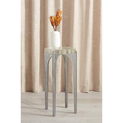 SAFAVIEH Couture Tawny Rd Bubble Glass Accent Table - 13 IN W x 13 IN D x 25 IN H