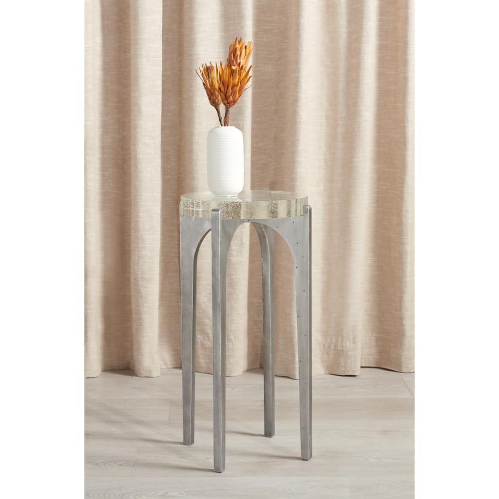 SAFAVIEH Couture Tawny Rd Bubble Glass Accent Table - 13 IN W x 13 IN D x 25 IN H