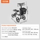 preview thumbnail 15 of 19, VEVOR Folding Knee Scooter, Carbon Steel Steerable Knee Walker for Injured Ankle Foot Knee
