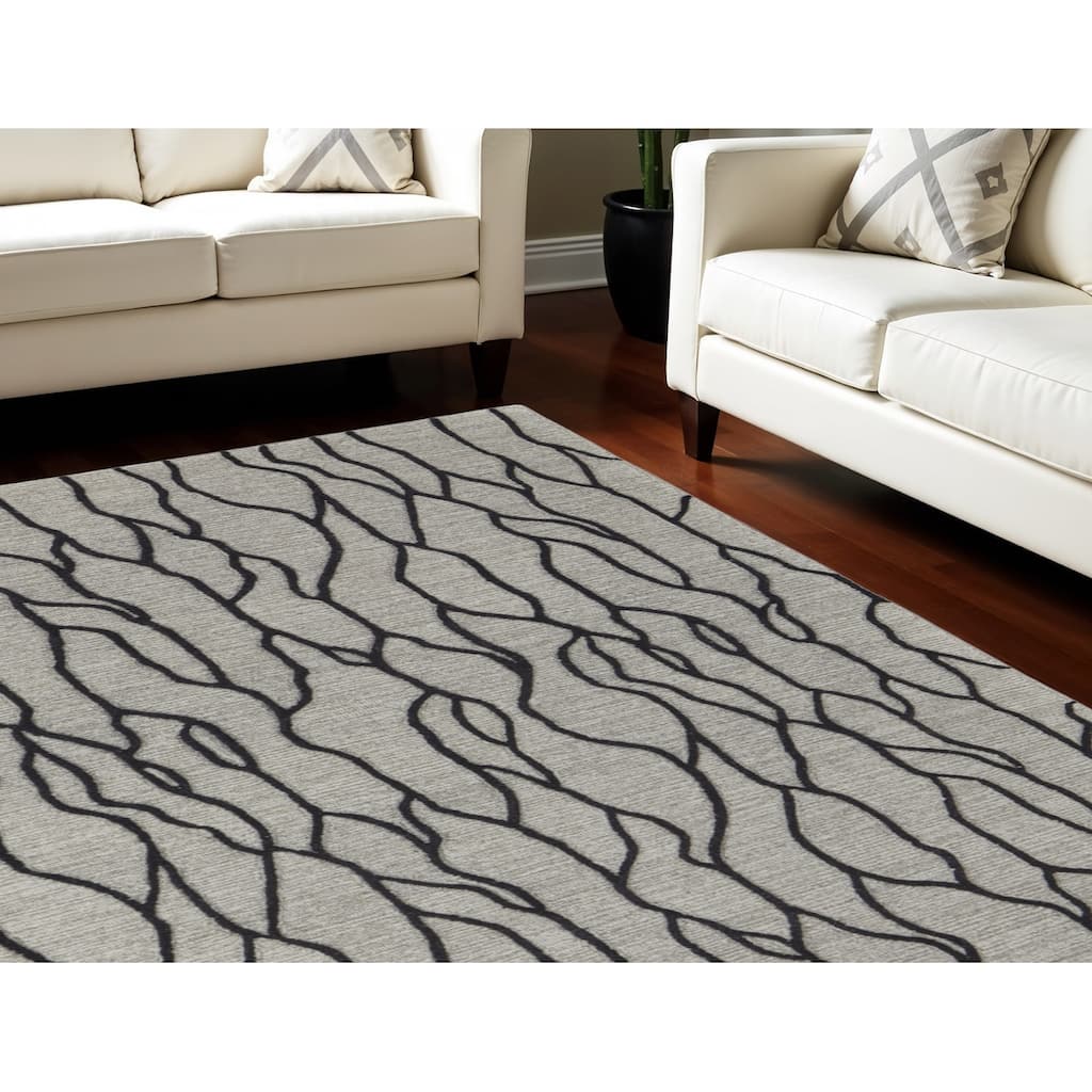 HomeRoots Abstract Casual Rectangle Area Rug - 180.00 in. x 144.00 in. x 0.31 in.