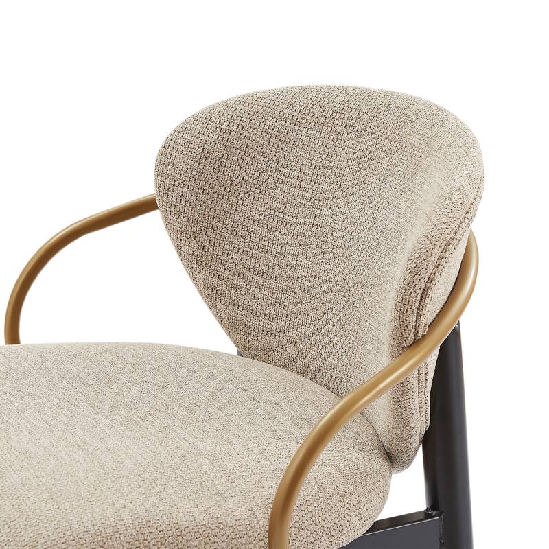 Christopher Knight Home - Mateo Modern Upholstered Counter Stool Set of 2 with Metal Frame and Supportive Back Design