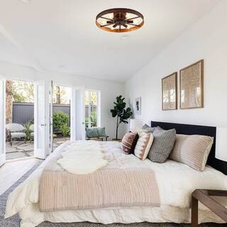 6 Light kitchen lights red rust ceiling lights metal fixture lights