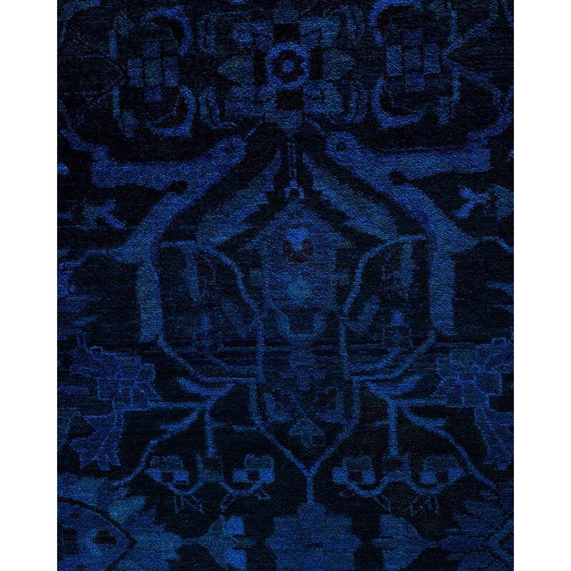 Fine Vibrance One-of-a-Kind Hand-Knotted Area Rug - Blue, 9' 1" x 12' 2" - 9' 1" x 12' 2"