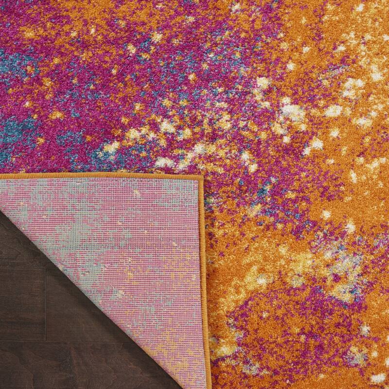 Roni Power Loomed Geometric Abstract Area Rug By HomeRoots - 8' Square