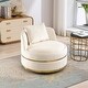 preview thumbnail 60 of 62, 360 Degree Swivel Accent Chair Velvet Modern Upholstered Barrel Chair Over-Sized Soft Chair with Seat Cushion