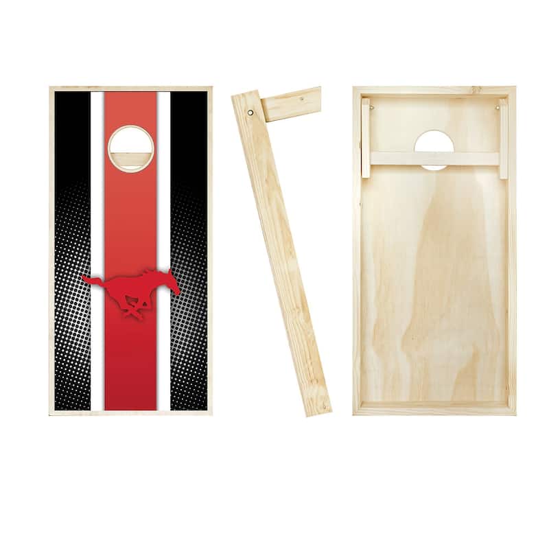 SMU Mustangs Stripe Outdoor Cornhole Board Set