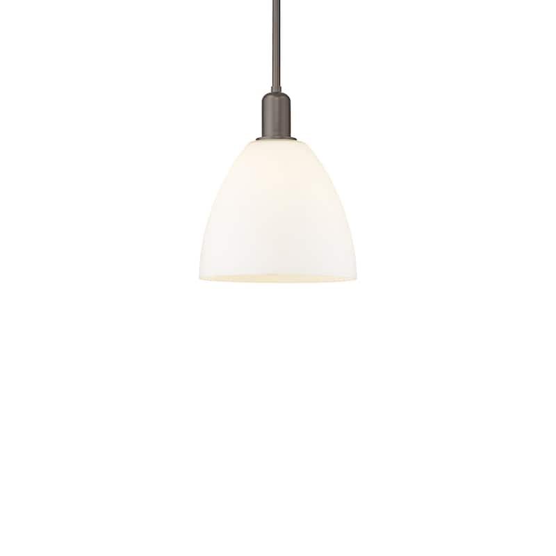 Innovations Lighting 716-1S-13-9 Bristol Pendant Bristol 9" Wide Mini - Oil Rubbed Bronze / Matte White