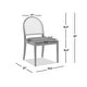 preview thumbnail 16 of 15, Panama 18" Curved Cane Rattan Boucle Upholstered Dining Chair (Set of 2)