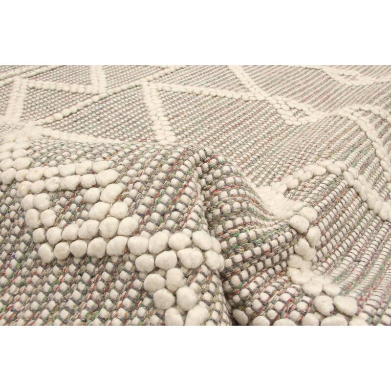 ECARPETGALLERY Braid weave Sienna Cream Wool Rug - 5'11 x 8'11