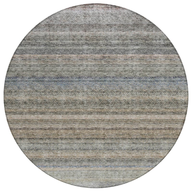 Machine Washable Indoor/ Outdoor Ombre Solid Chantille Rug