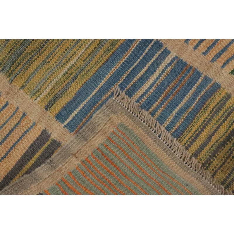 Hand Woven Oriental 100% Wool Carpet Southwestern Modern Multi-Colored Kilim Area Rug - 6' 10'' X 5' 0''