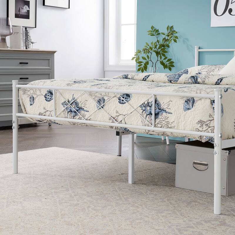 Taomika Bed Frame Twin/Full Queen Size Bed,No Box Spring Needed