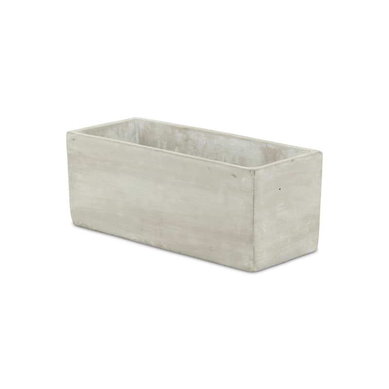 Urbanstone Gray Cement Rectangular Planter