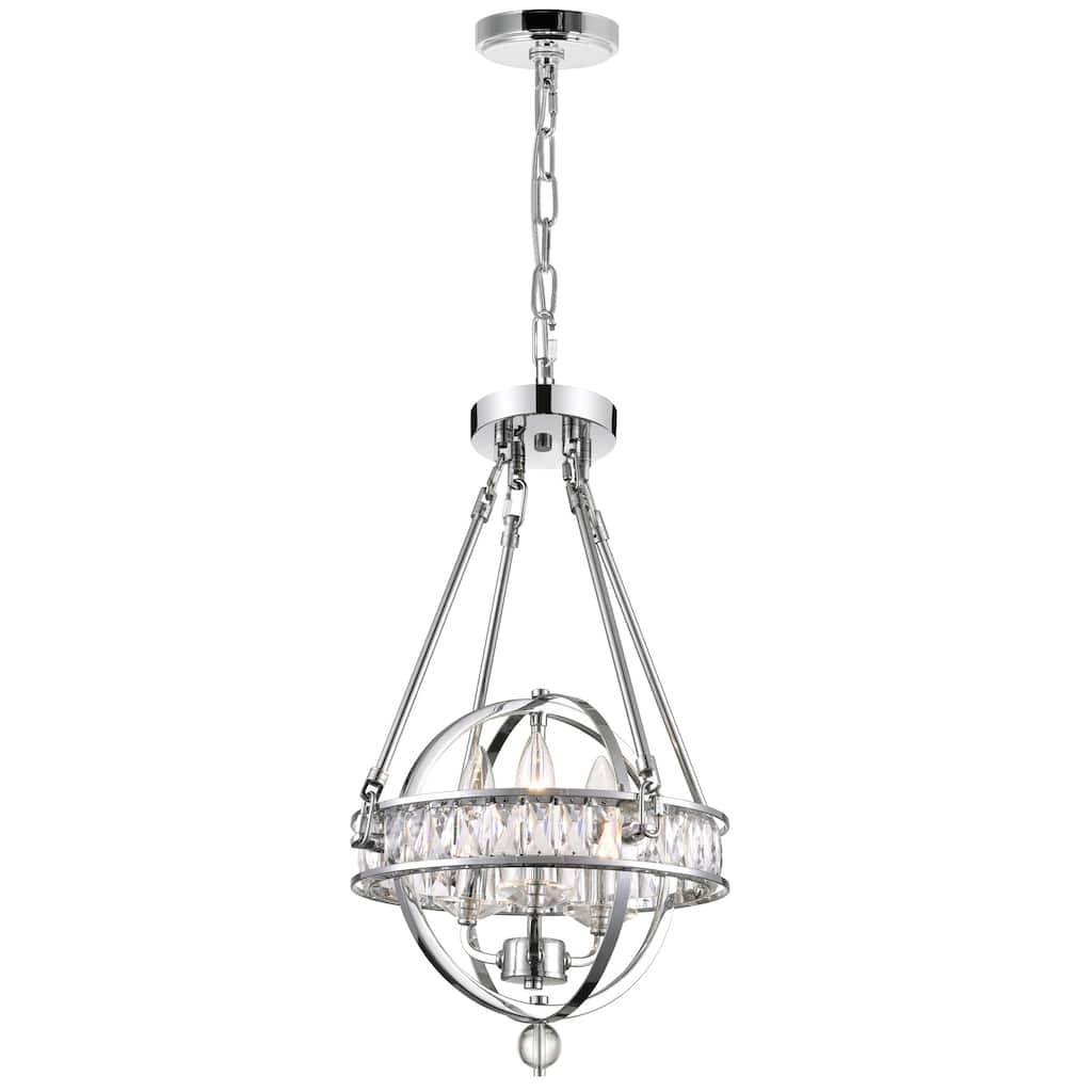 Arkansas 3 Light Mini Chandelier - Chrome