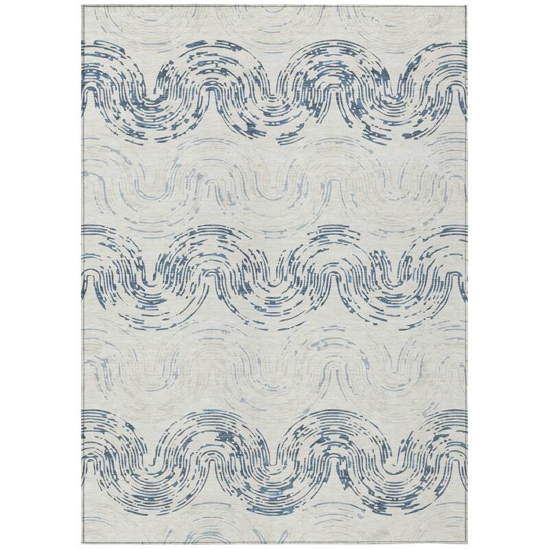 Machine Washable Indoor/ Outdoor Modern Ari Chantille Rug