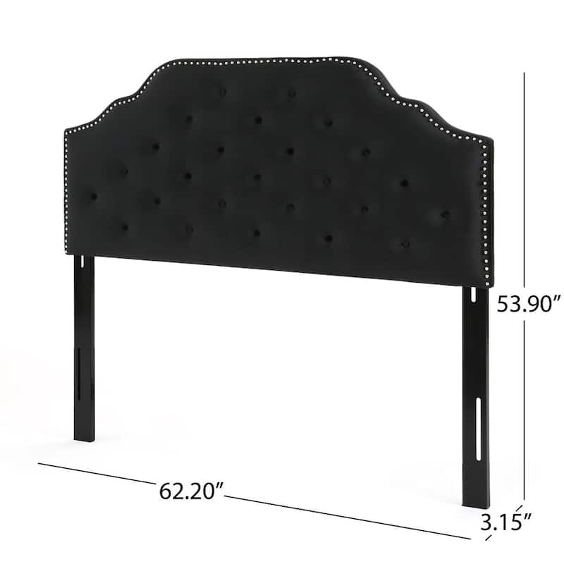 Queen & Full Tufted Headboard with Nailhead Trim by Christopher Knight Home