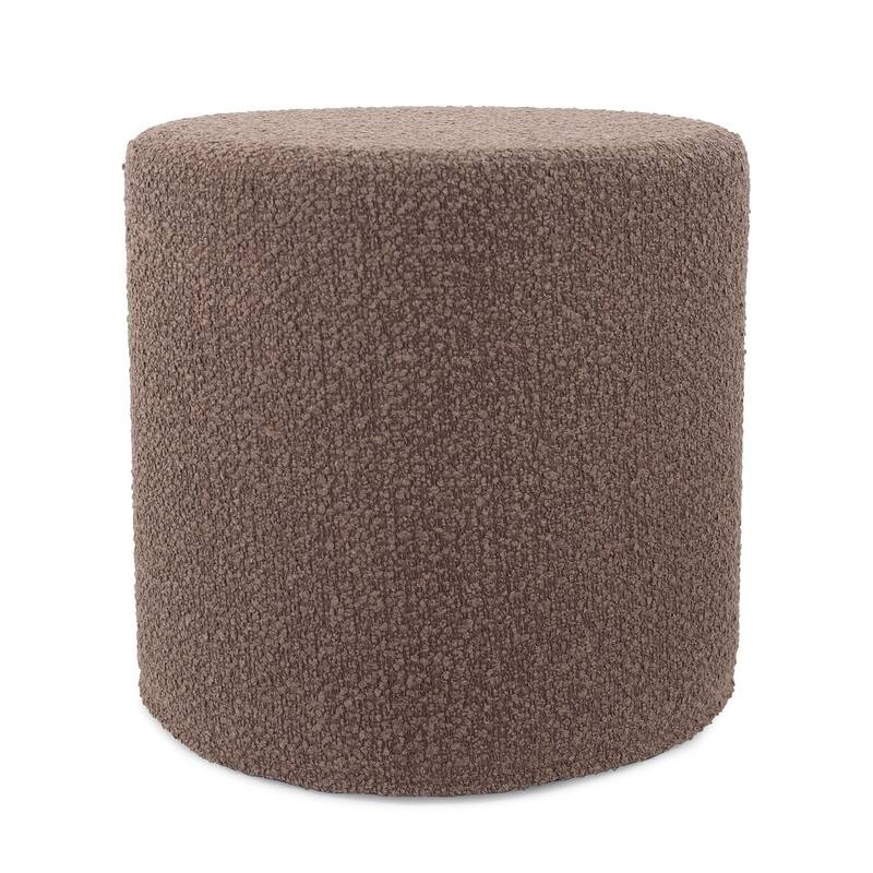 Allan Andrews No Tip Cylinder Ottoman with Cover, Barbet Collection - Chocolate
