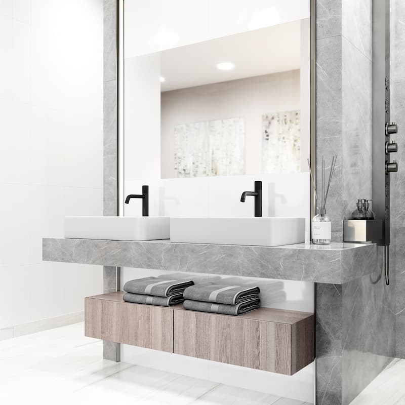 VIGO Apollo 12" H Single Handle Single Hole Bathroom Vessel Faucet