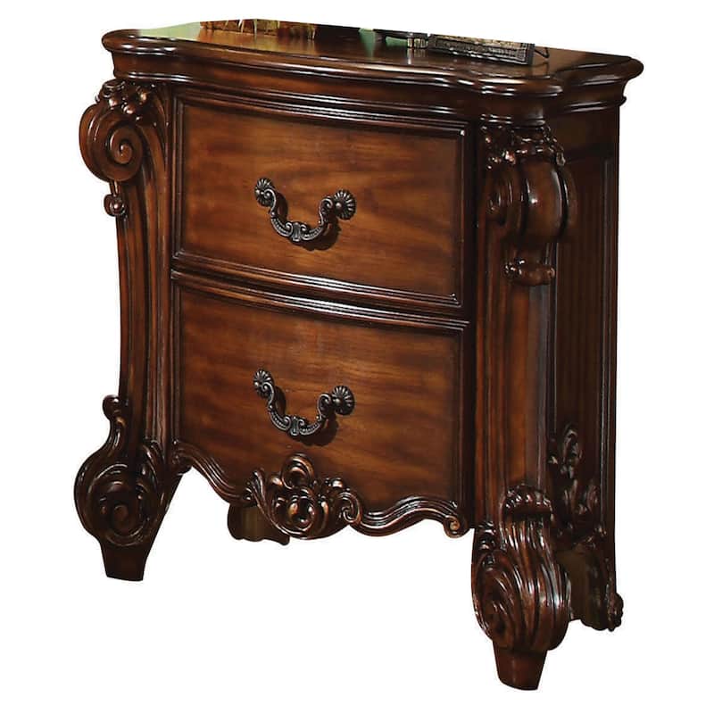 Casada 2-Drawer Nightstand with Scrolled Leg - Cherry