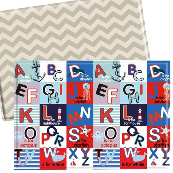 slide 2 of 7, Kids Reversible Foam Play Mat, Waterproof & Safe Baby Crawling Mat Multi