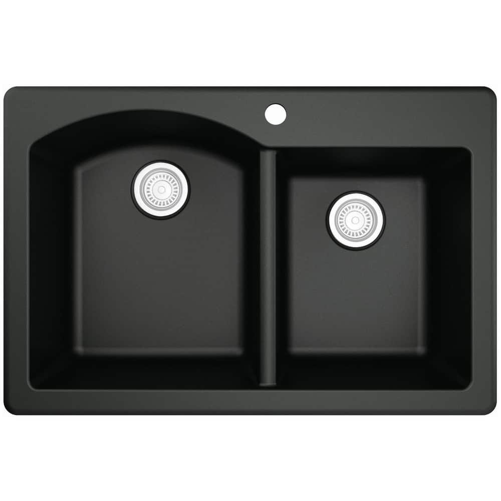 Karran USA QT-610 Quartz QT 33" Drop In Double Basin Quartz Composite