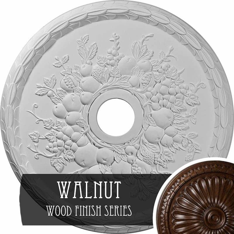 22 5/8"OD x 3 5/8"ID x 5/8"P Grape Ceiling Medallion