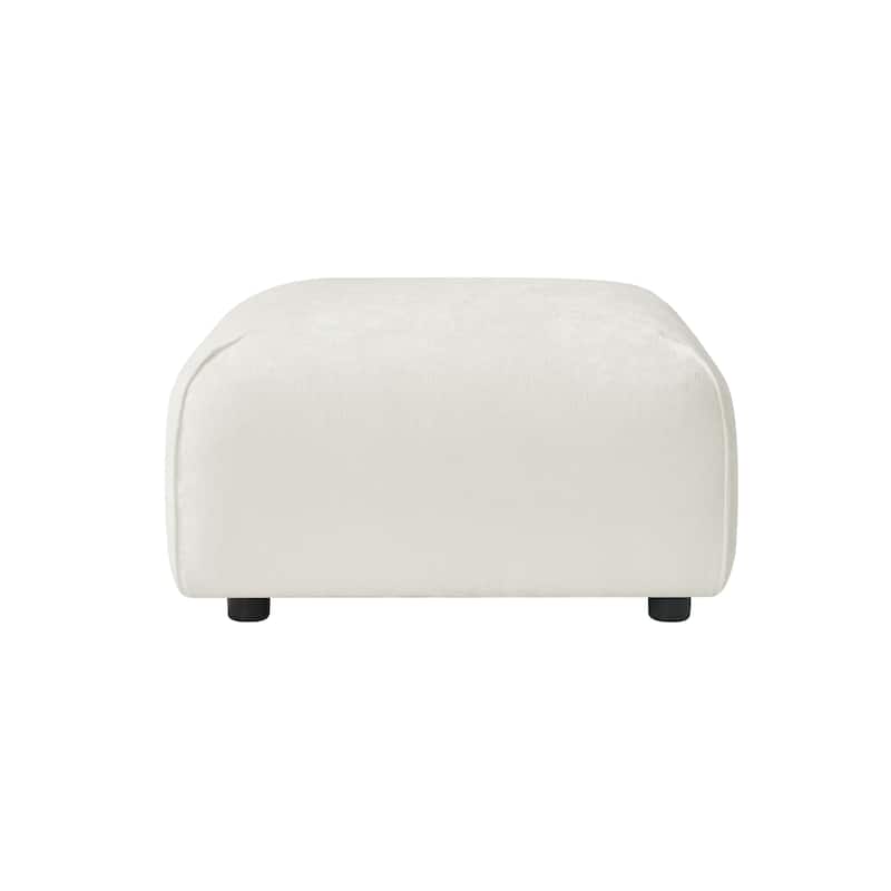 Christopher Knight Home - Marcella Modern Plush Upholstered Square Ottoman, Footrest, for Living Rooms, Bedrooms, Home Offices