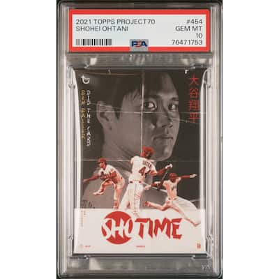 Shohei Ohtani 2021 Topps Project 70 Baseball Card #454 Graded PSA 10 - 8'6" x 11'6"