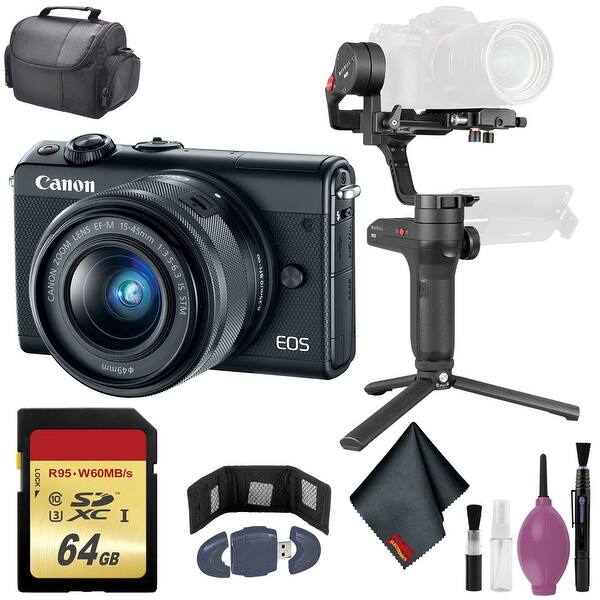 Shop Canon Eos M100 Camera W 15 45mm Lens Zhiyun Stabilizer 64gb Overstock 29406688